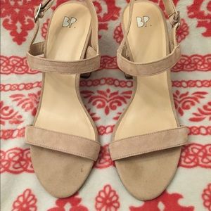 Nude Bp. Lula Block Heel Slingback Sandal 8.5